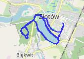 ZŁOTÓW - mapa trasy gps - bieganie