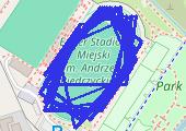 Dzień 21 - mapa trasy gps - bieganie