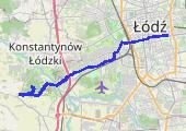 Prusinowice - mapa trasy gps - rower trekkingowy