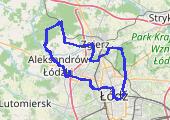 Aleksandrów - Zgierz tour - mapa trasy gps - rower trekkingowy