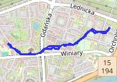 Trasa z dnia 2015-01-23 10:54 - mapa trasy gps - spacer