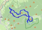 Velké mechové jezírko Rejvíz, Zlatý Chlum i Čertový kameny - mapa trasy gps - marsz