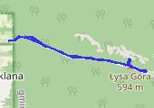 Nowy Rok na Świętym Krzyżu - mapa trasy gps - marsz
