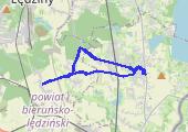 trening rowerowy - mapa trasy gps - rower szosowy