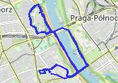 cytadela, wisła i park krasińskich - mapa trasy gps - marsz