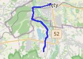 do Kęt - mapa trasy gps - rower trekkingowy