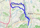 do Wilamowic - mapa trasy gps - rower trekkingowy