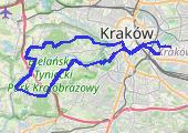 Las W Tyniec  - mapa trasy gps - rower górski