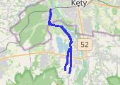 do Kęt - mapa trasy gps - rower trekkingowy