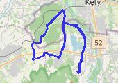 skrótami - mapa trasy gps - rower trekkingowy