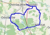 średnio - mapa trasy gps - rower szosowy