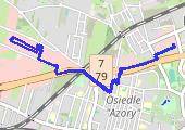 praca + Bronowice - mapa trasy gps - marsz