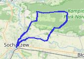 Kampinoski PN - mapa trasy gps - rower górski
