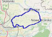 Popołudniowy trening - mapa trasy gps - rower szosowy