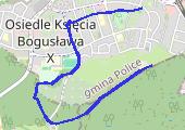 Po lesie i Policach - mapa trasy gps - bieganie