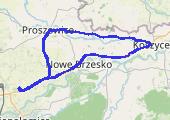 Popołudniowy trening - mapa trasy gps - rower szosowy