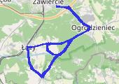 Trening - mapa trasy gps - rower szosowy