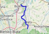 do Brzeszcz - mapa trasy gps - rower trekkingowy