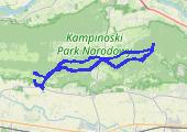 Kampinoski Park Narodowy - mapa trasy gps - rower górski