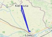 Kiernozia jazda rowerem - mapa trasy gps - rower miejski