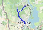 Tanowo-->Szczecin-->Police - mapa trasy gps - rower górski