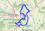 Po PKWŁ - mapa trasy gps - rower górski