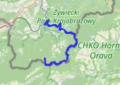 Rajcza - Krawców Wierch - Rycerzowa - mapa trasy gps - wędrówka