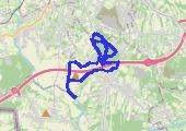 LAS.. - mapa trasy gps - rower górski