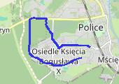 Wokół Polic - mapa trasy gps - bieganie