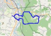 deszcz - mapa trasy gps - rower górski