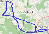 Przystajn Krzepice - mapa trasy gps - rower trekkingowy