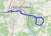 Zrebice Biskupice - mapa trasy gps - rower trekkingowy