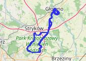 PKWŁ w sobotę - mapa trasy gps - rower górski