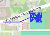 1,5 h na korcie - mapa trasy gps - marsz