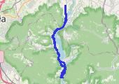 z Patrykiem do Tresnej - mapa trasy gps - rower trekkingowy