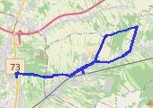Rozpoczęcie sezonu 2013 (w śniegu) - mapa trasy gps - rower trekkingowy