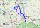 do Jawiszowic - mapa trasy gps - rower trekkingowy