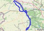 Trasa do Krapkowic - mapa trasy gps - rower trekkingowy