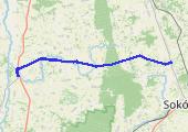 przecinając puszczę Knyszyńską - mapa trasy gps - rower szosowy