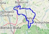 wciąż biało  i biało - mapa trasy gps - rower trekkingowy