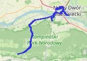Twierdza Modlin - mapa trasy gps - rower górski