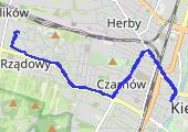 Trasa z dnia 2015-08-31 12:08 - mapa trasy gps - rower miejski