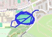 Bieżnia - mapa trasy gps - bieganie