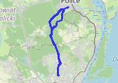 Police-->Warszewo-->Police - mapa trasy gps - rower górski
