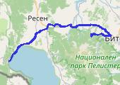 Bitola_20150909 - mapa trasy gps - samochód