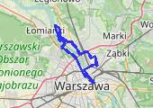 Pozimowy rozruch - mapa trasy gps - rower trekkingowy