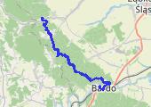 Bardo - Srebrna Góra - mapa trasy gps - wędrówka