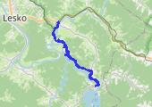 Z Soliny do Uherców Mineralnych 2015-09-24 16:45 - mapa trasy gps - marsz