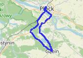 Gąbin - mapa trasy gps - rower górski