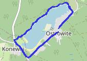 Jezioro w Ostrowitym - mapa trasy gps - marsz